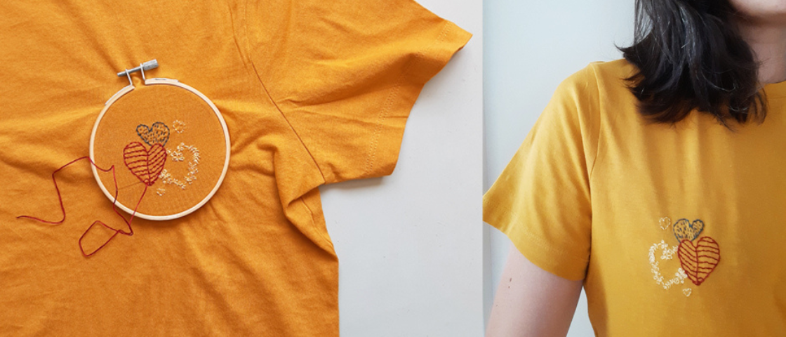 Broderie sur t-shirt