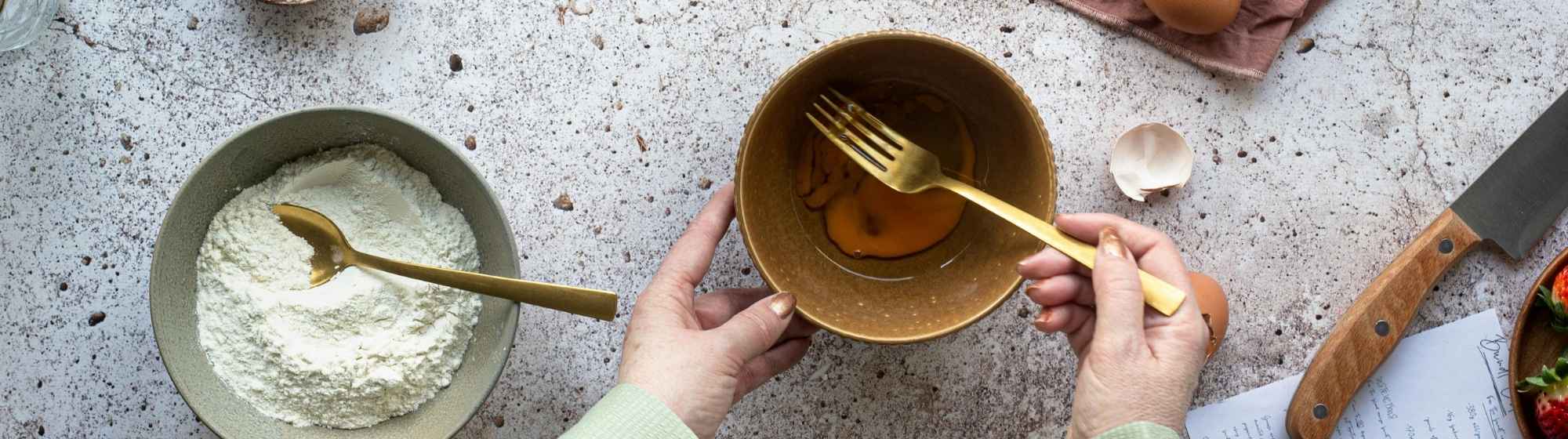 Ingrédients pour préparation d'une recette de cuisine