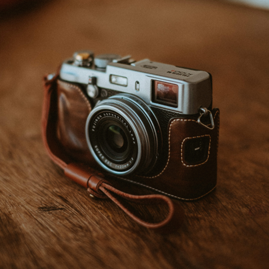 Etui en cuir pour appareil photo
