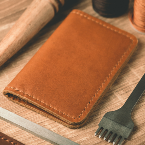 Porte cartes en cuir
